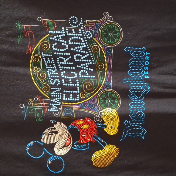 Disneyland Mainstreet Electrical Parade T-shirt GLOWS IN THE DARK unisex Medium - Picture 2 of 3
